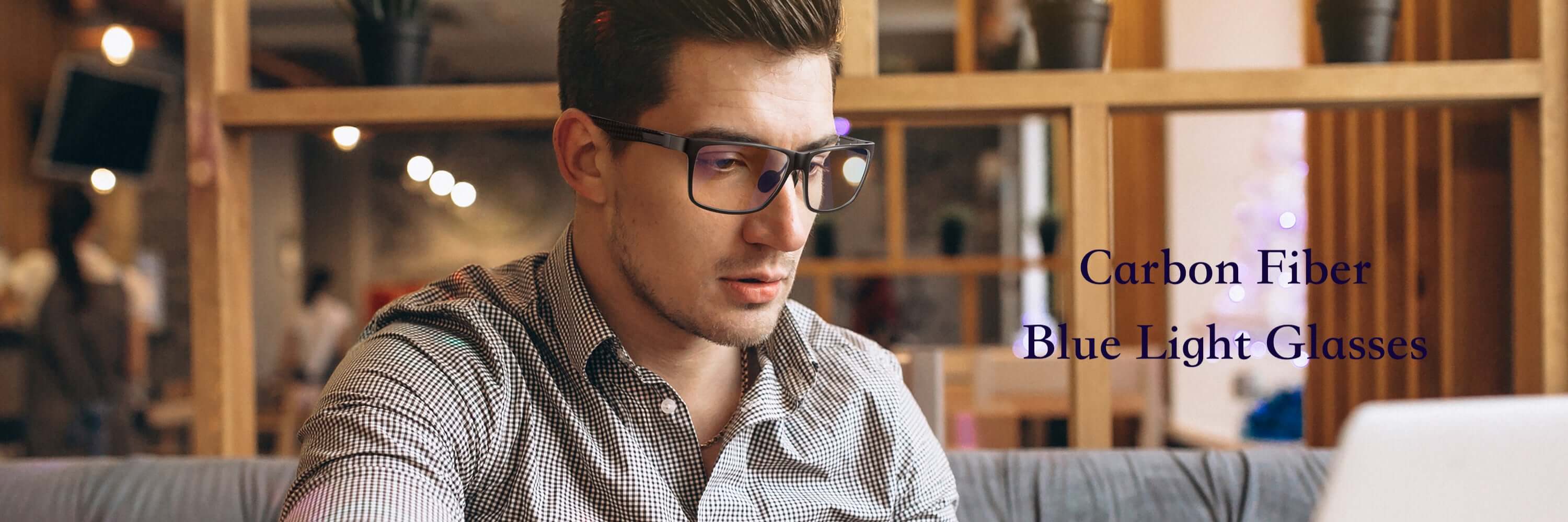 Carbon fiber blue blocking glasses