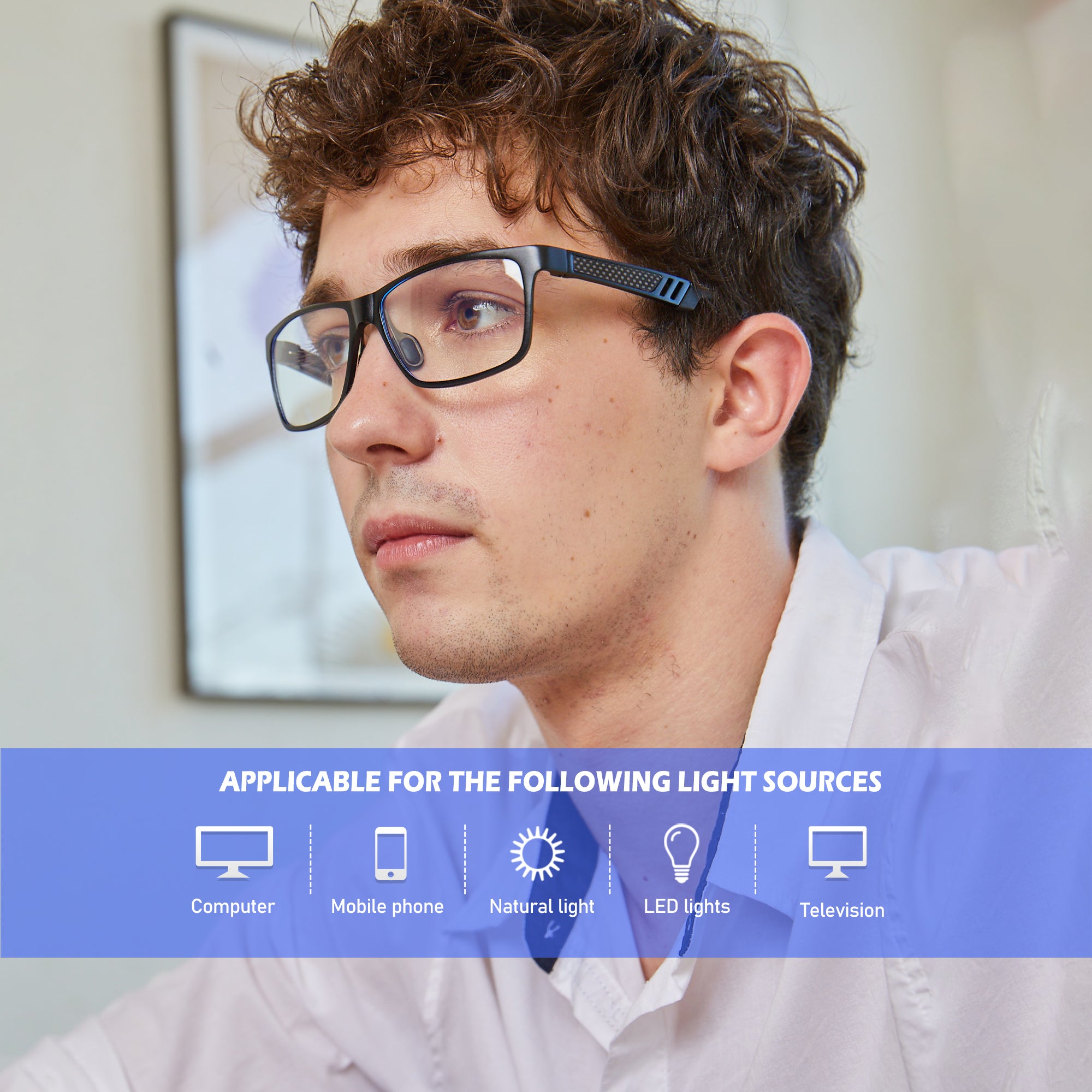 ANYLUV Blue Light Blocking Glasses for Computer and Reading Lightweight Al-Mg Metal Anti-Eye Strain Glasses for Woman & Men(WMAN4571-1)