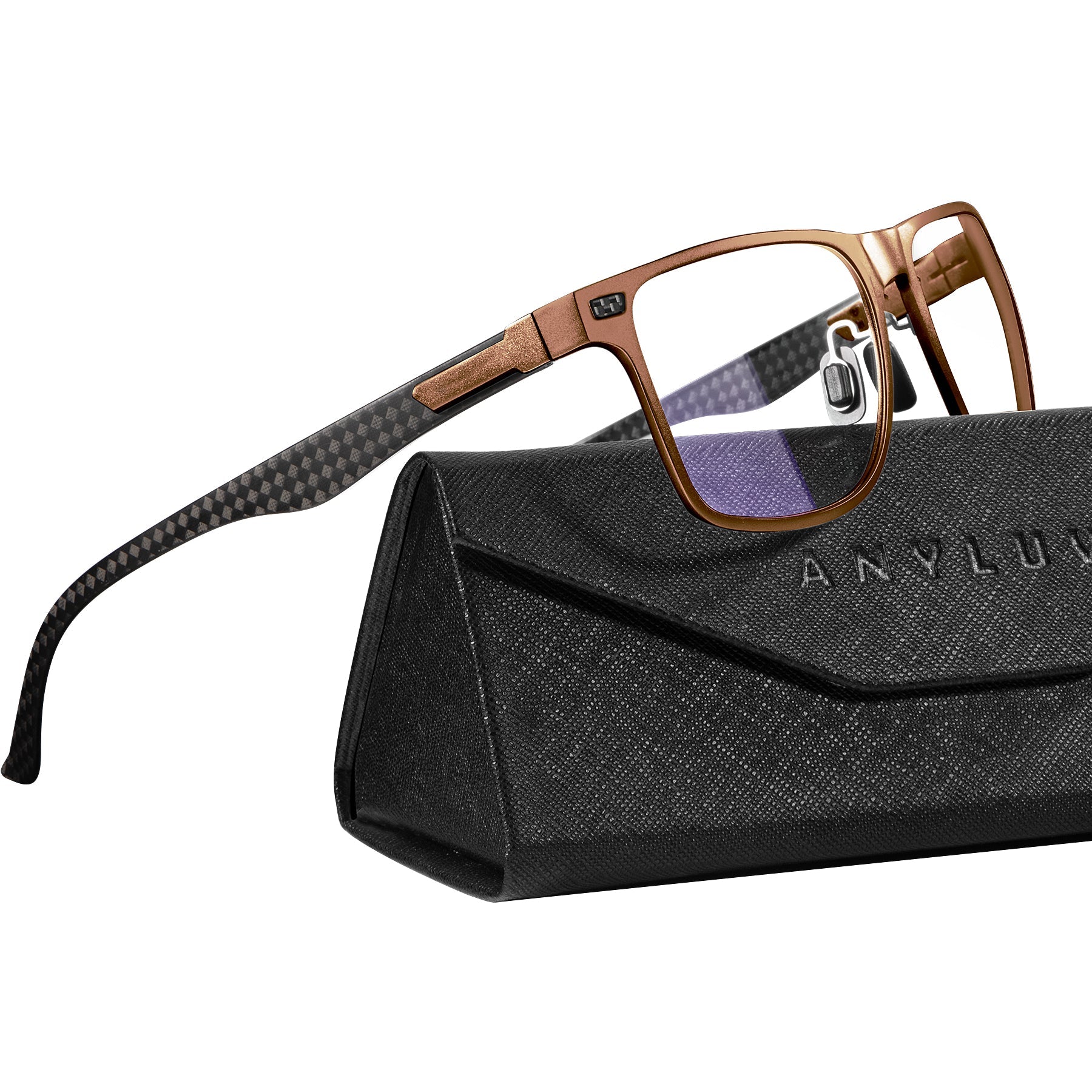 Upgraded Carbon Fiber Temples Blue Light Blocking Glasses 4554-4