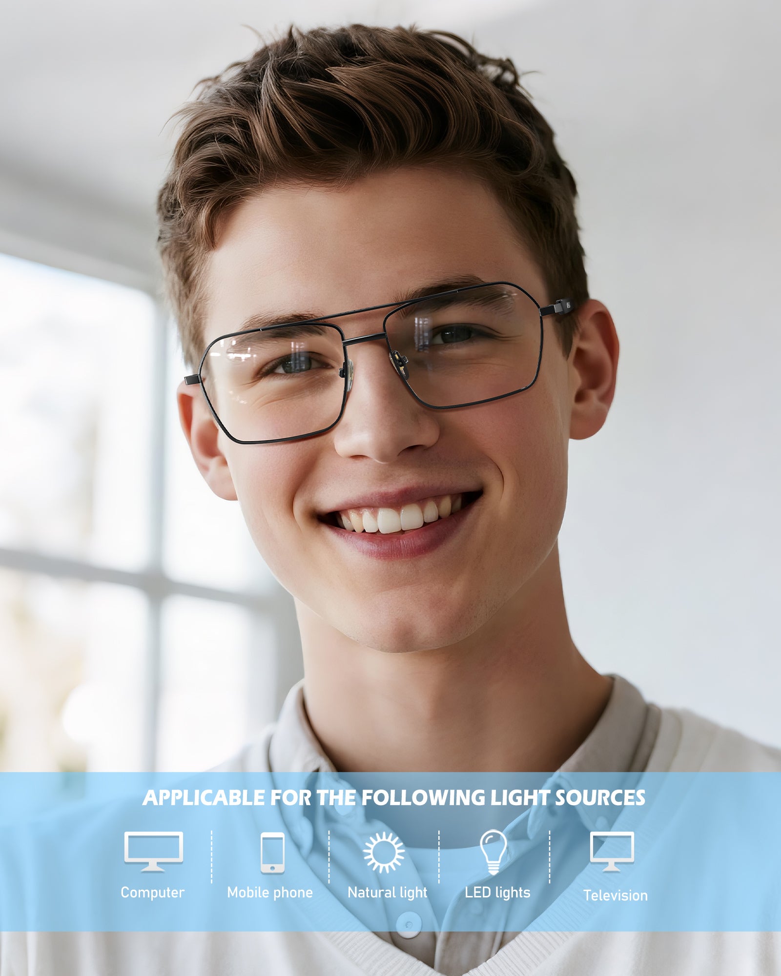 ANYLUV Blue Light Glasses Men/Women, Blue Light Blocking Glasses, Computer Screen Blocker Eyes Protection Glasses(WMAN4528-1)