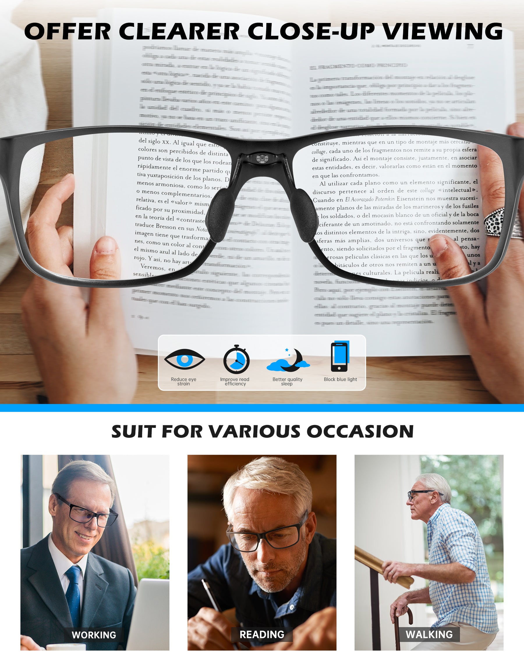 Al-Mg Metal Frame Reading Glasses 4571-11-L150